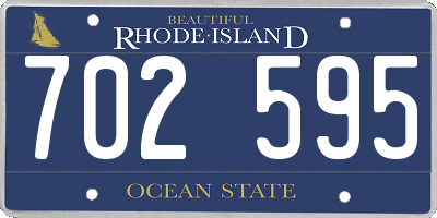 RI license plate 702595