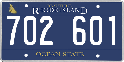 RI license plate 702601