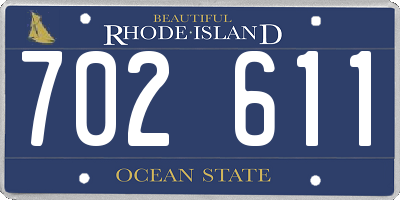 RI license plate 702611