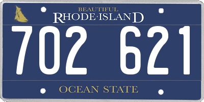 RI license plate 702621