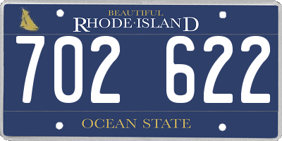 RI license plate 702622