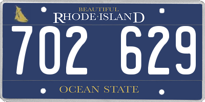 RI license plate 702629