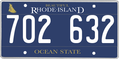 RI license plate 702632