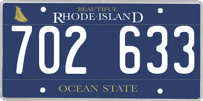 RI license plate 702633