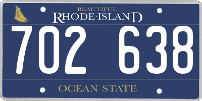 RI license plate 702638