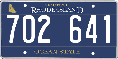 RI license plate 702641