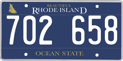 RI license plate 702658