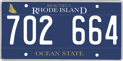 RI license plate 702664
