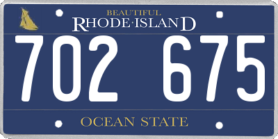 RI license plate 702675
