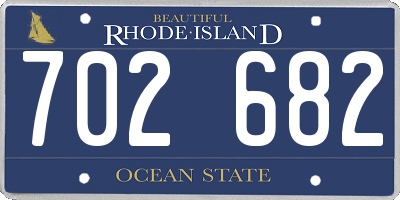 RI license plate 702682