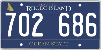RI license plate 702686