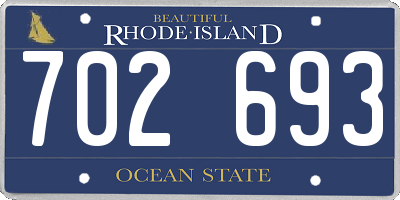 RI license plate 702693