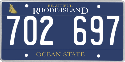 RI license plate 702697