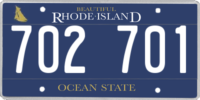 RI license plate 702701