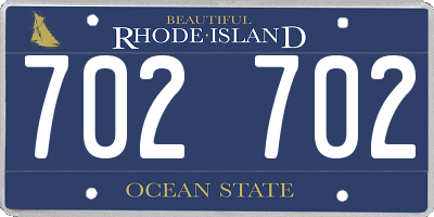 RI license plate 702702