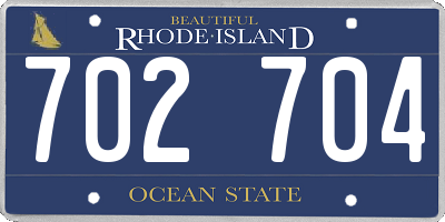 RI license plate 702704