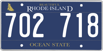 RI license plate 702718