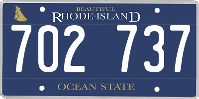 RI license plate 702737