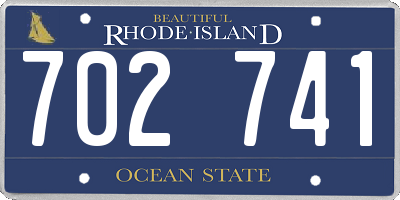 RI license plate 702741