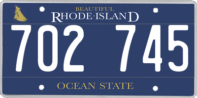 RI license plate 702745