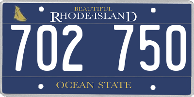 RI license plate 702750