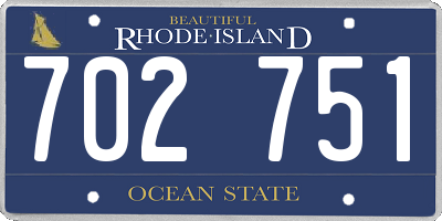 RI license plate 702751