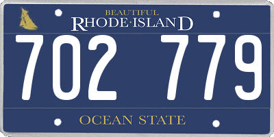 RI license plate 702779
