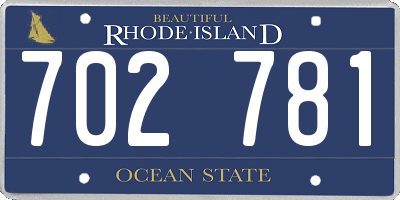 RI license plate 702781