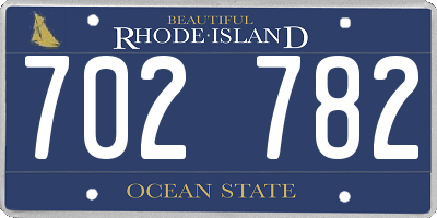 RI license plate 702782