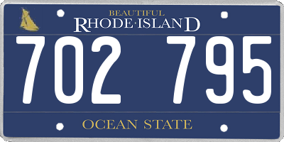 RI license plate 702795