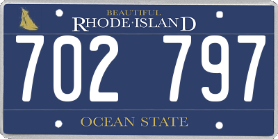 RI license plate 702797