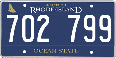 RI license plate 702799