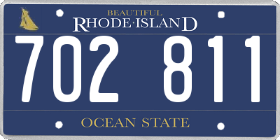 RI license plate 702811