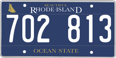 RI license plate 702813