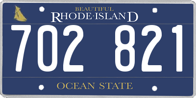 RI license plate 702821