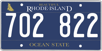 RI license plate 702822