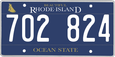 RI license plate 702824