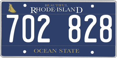 RI license plate 702828