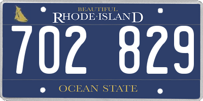 RI license plate 702829