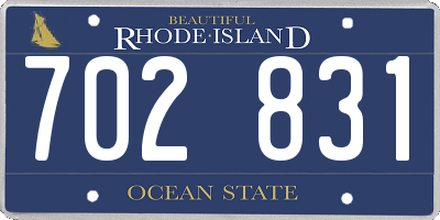 RI license plate 702831