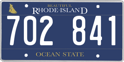 RI license plate 702841