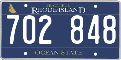 RI license plate 702848