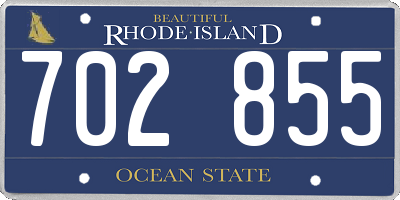 RI license plate 702855