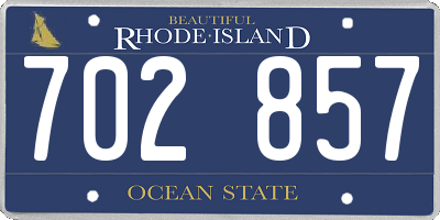 RI license plate 702857