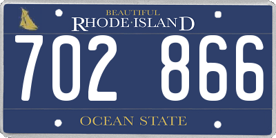RI license plate 702866