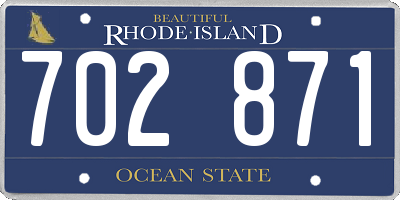 RI license plate 702871