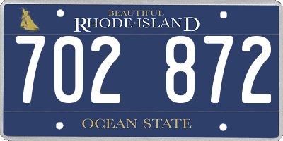 RI license plate 702872