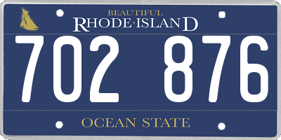 RI license plate 702876