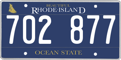 RI license plate 702877