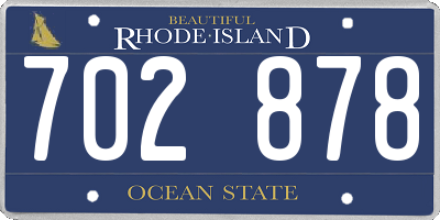 RI license plate 702878